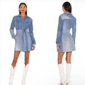 EB Denim Revolve Patchwork Dress Cotton Made in California NWT XS✨